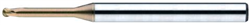 Micro-Fraise Carbure Monobloc 2 dents Ø2.50 mm Bout Hémisphérique - L.ut=8mm
